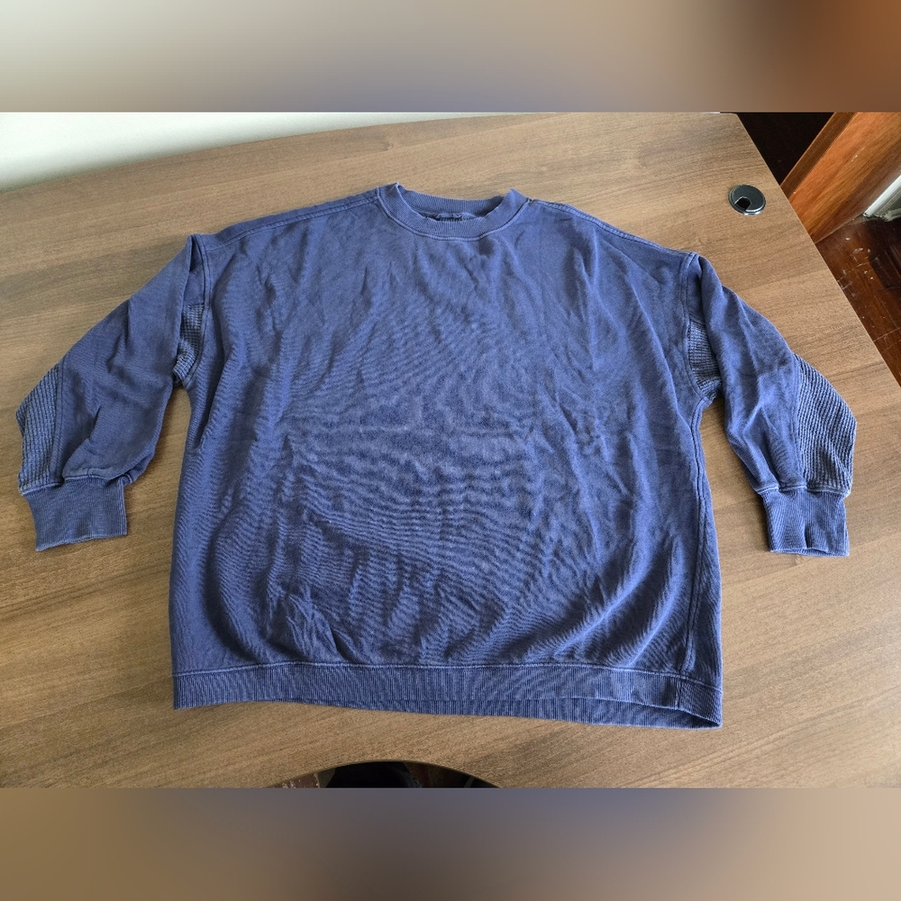 Aerie Getaway Crewneck Sweatshirt - L - Navy